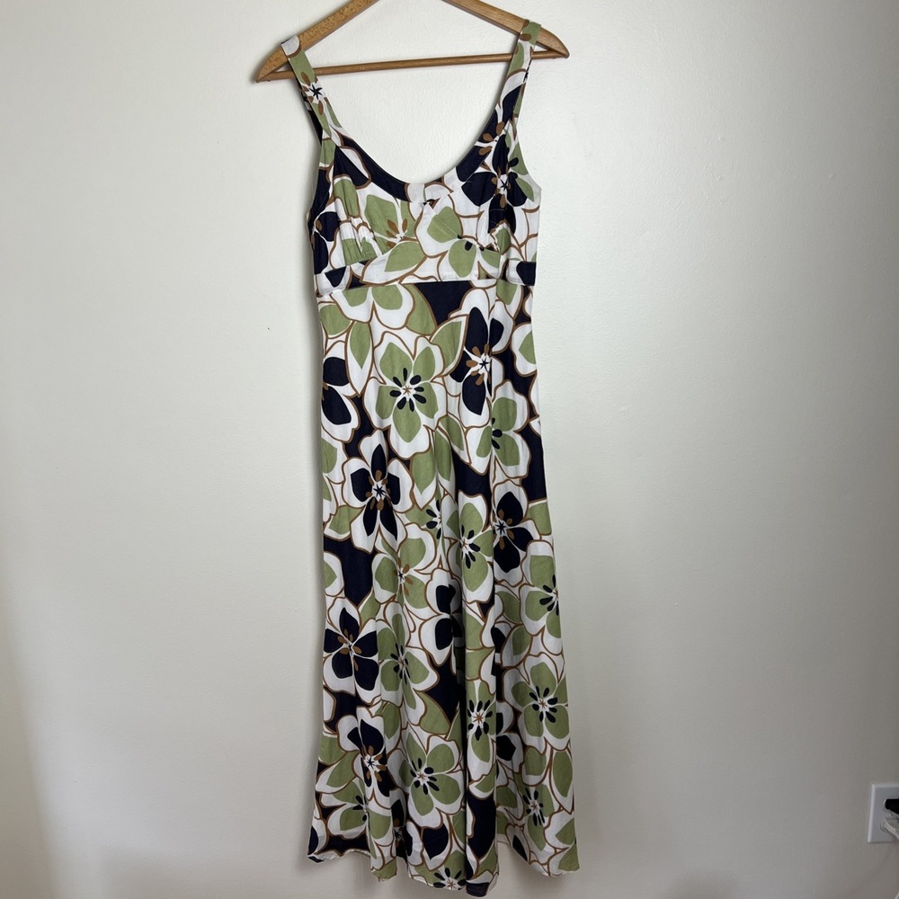 Mercer & Madison Y2K Babydoll Dress Sz 8 Midi Sundress Floral Flare Summer Surf - Picture 6 of 12